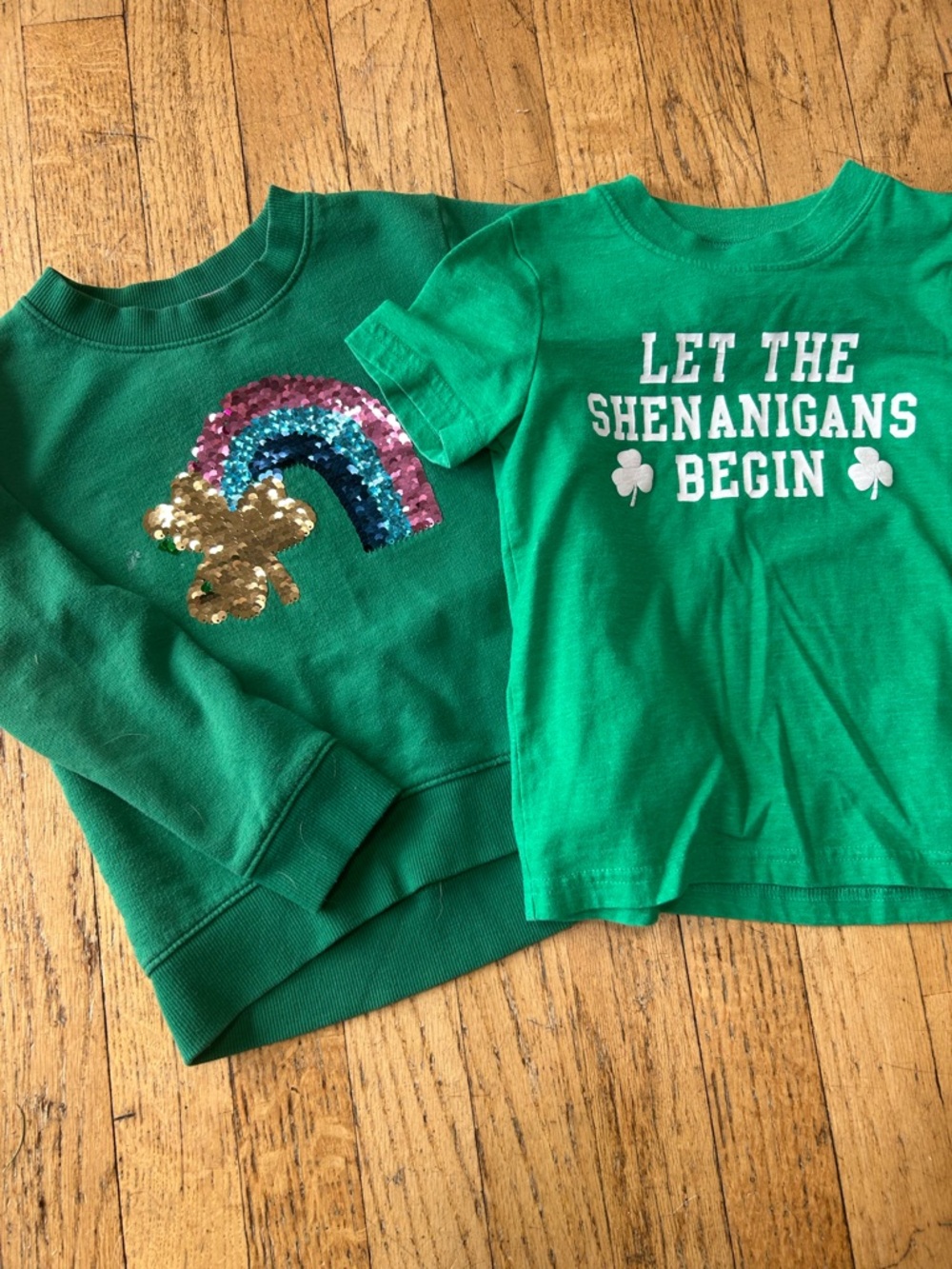 Kids Green Shamrock St Patty’s St Patrick’s Day 3T shirt bundle